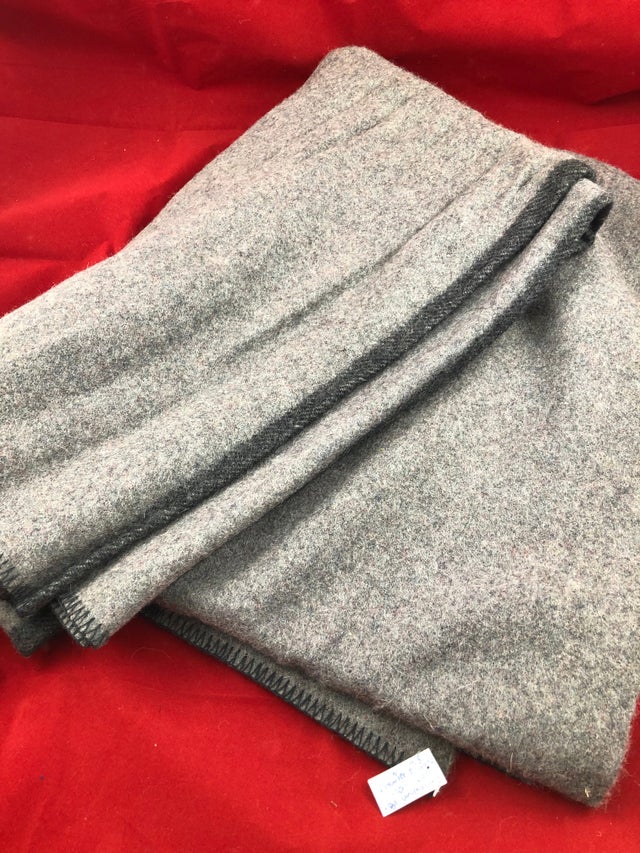 Canadian Army 100% Grey Wool Blanket | Central Alberta Military Outlet